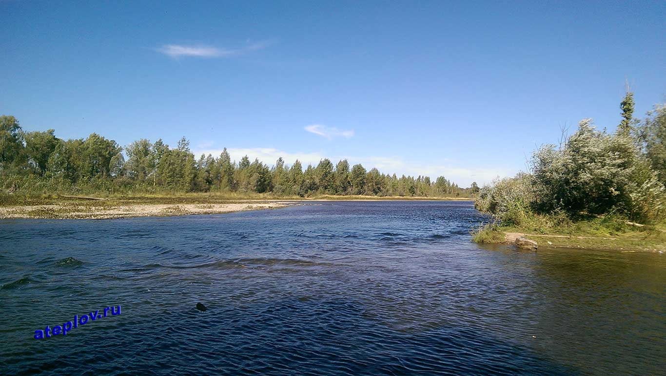 Место река Аскын впадает в Инзер вблизи деревни Абзаново 60